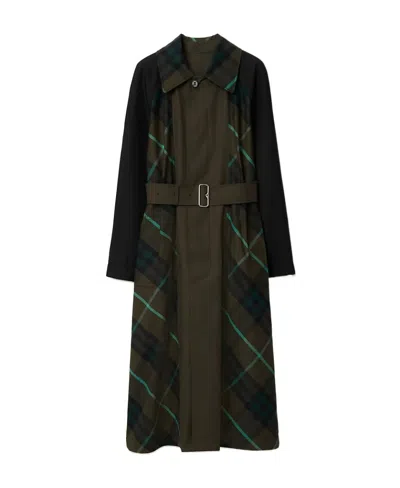 Burberry Reversible Check Water-resistant Belted Coat In Otter