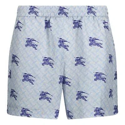 Pre-owned Burberry 'brandon' Silk Shorts Blue