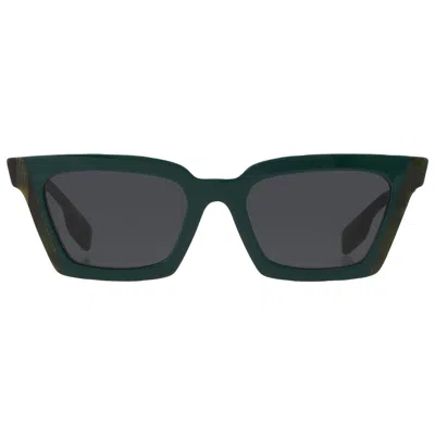 Burberry Briar Dark Grey Cat Eye Ladies Sunglasses Be4392u 405687 52 In Grey/red