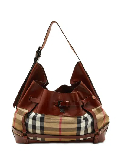 Pre-owned Burberry Bridle Checked Shoulder Bag