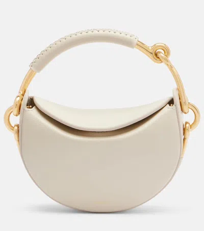 Burberry Bridle Leather Tote Bag In White