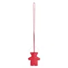 Burberry Thomas Grained Leather Charm In Bright Red