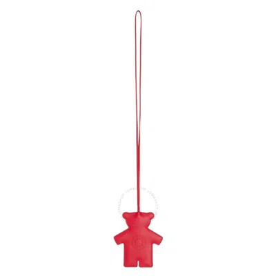 Burberry Thomas Grained Leather Charm In Bright Red