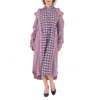 BURBERRY BURBERRY BRIGHT RED RECONSTRUCTED CONTRAST CHECK SHIRT DRESS
