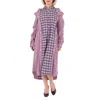 Burberry Bright Red Reconstructed Contrast Check Shirt Dress In Red