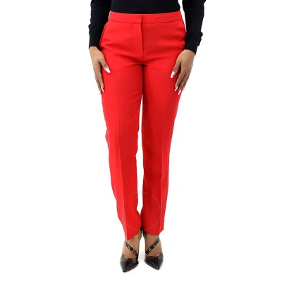 Burberry Bright Red Wool Straight-fit Tailored Trousers