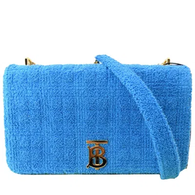 Burberry Brilliant Blue Ladies Medium Quiltedlola Towel Bag In Brown