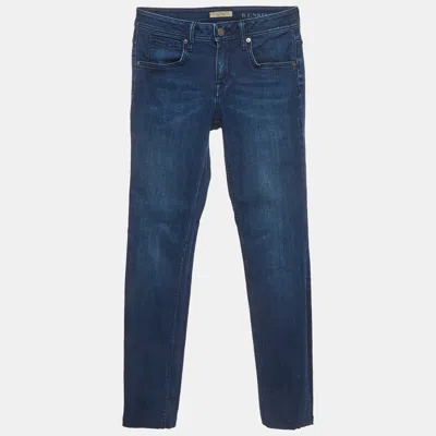 Pre-owned Burberry Brit Blue Denim Slim Fit Kensington Jeans S/waist 28"