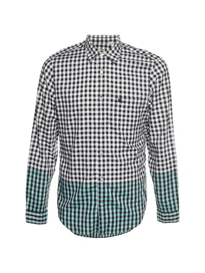 Pre-owned Burberry Brit Gingham-checked Shirt In White