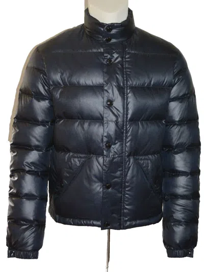 Pre-owned Burberry Brit Mens Duck Down Quilted Puffer Jacket Coat Sz Large In Blue