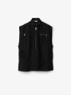 Burberry Broderie Anglaise Canvas Vest In Black