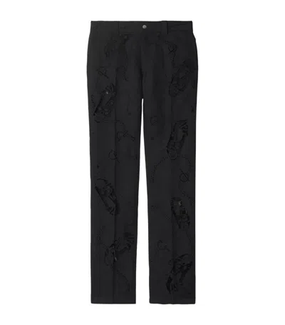 Burberry Broderie Anglaise Trousers In Black