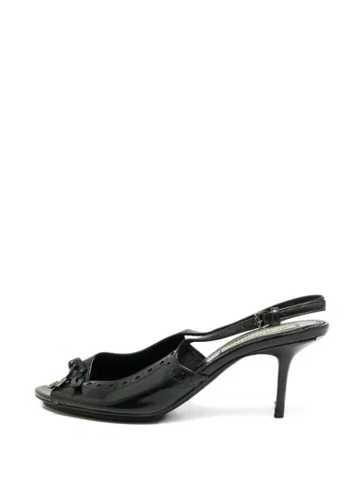 Pre-owned Burberry Brogue Leather Sandals In Black