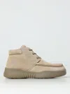 Burberry Suede Log Boots In Beige