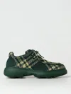 Burberry Embroidered Fabric Creeper Lace-up Shoes In Green