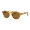 Burberry Bronze Round Unisex Sunglasses 0be4404 409473 50