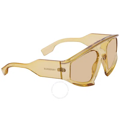 Burberry Brooke Light Yellow Shield Ladies Sunglasses Be4353 3969/8 56 In Gold