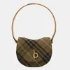 Burberry Brown And Black Rocking Horse Shoulder Bab In Farrow Ip Check