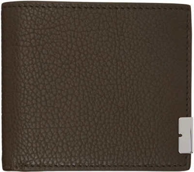 Burberry Brown B Cut Bifold Wallet In Military