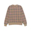 Burberry Check Pattern Sweatshirt With Embroidered Logo