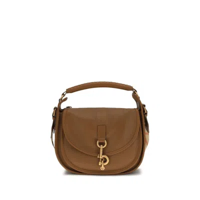 Burberry Brown Calf Leather Bos Taurus Shoulder Women's Bag