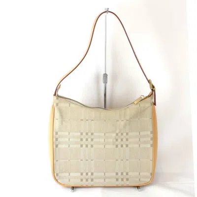 Pre-owned Burberry Brown Canvas Leather Shoulder Bag ()