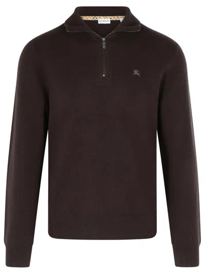 BURBERRY BURBERRY BROWN CASHMERE SWEATER MEN