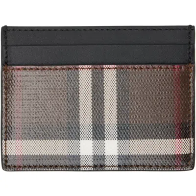Burberry Brown Check Card Holder In C6741 Chocolate Brow