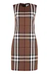 BURBERRY BROWN CHECK SHEATH DRESS FOR WOMEN | TIGHT FIT | FW22