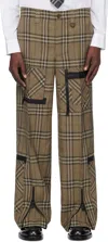 Burberry Cargo Pant With Embroidered Viscose Blend In Multi