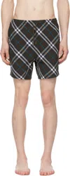 Burberry Brown Check Swim Shorts In Snug Ip Check
