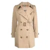 Burberry Double-breasted Trench Coat In Neutral