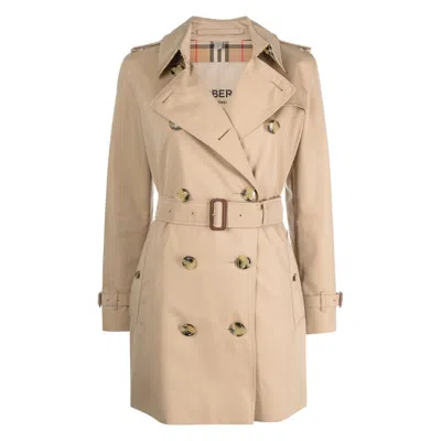BURBERRY BURBERRY BROWN COATS - TRENCH & RAINCOATS WOMEN