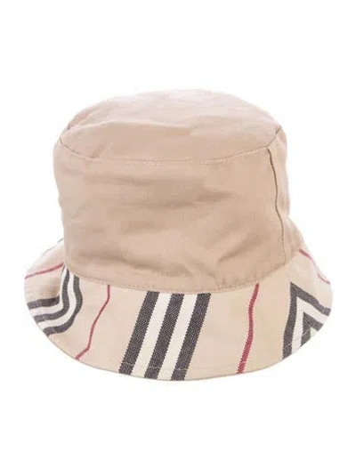 Pre-owned Burberry Brown Cotton  London Bucket Hat In Neutrals
