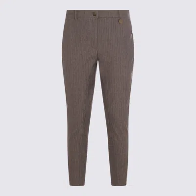 BURBERRY BROWN COTTON PANTS