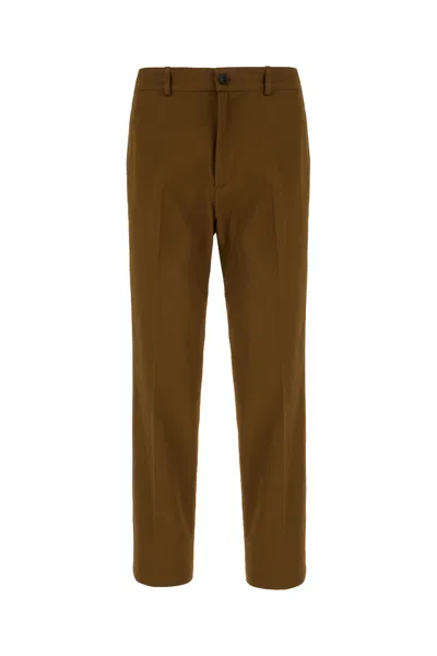 Burberry Cotton Pants In Bramble