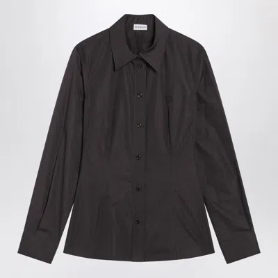 Burberry Brown Cotton Shirt In Black
