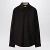 Burberry Long Sleeve Shirt Featuring Structured Collar In Black