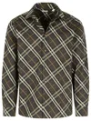 Burberry Long Sleeve Button-down Shirt With Plaid Design In Brown