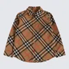 Burberry Brown Cotton Shirt In Nude