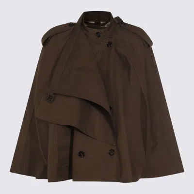 BURBERRY BURBERRY BROWN COTTON TRENCH COAT