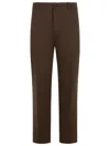 Burberry Men Cotton Chino Pants In Brown