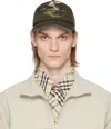 Burberry Brown Duck Gabardine Baseball Cap In Black