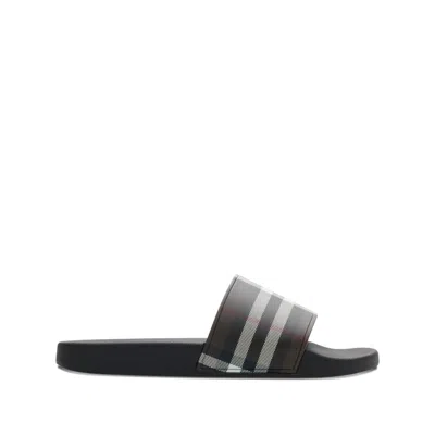 Burberry Brown Flip-flops & Slides Men In Black