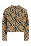 Burberry Embroidered Twill Reversible Jacket In Brown