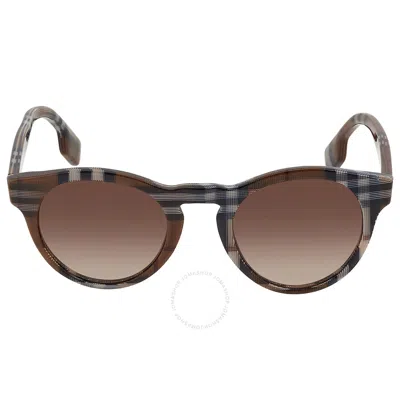 Burberry Brown Gradient Round Men's Sunglasses Be4359 396713 49