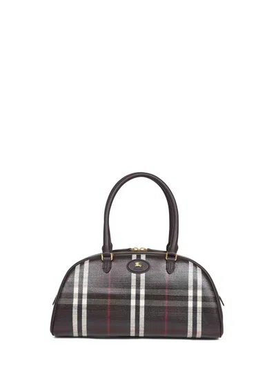 BURBERRY BROWN HIGHLANDS MEDIUM BOWLING BAG