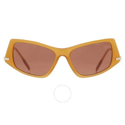 Burberry Brown Irregular Ladies Sunglasses Be4408 409473 52 In Brown / Dark / Gold / Yellow