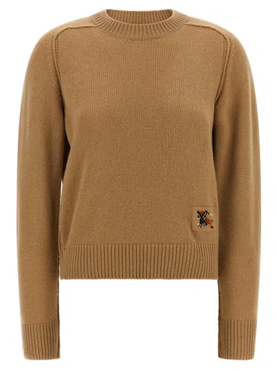 Burberry Brown Knitted Crew Neck Sweater
