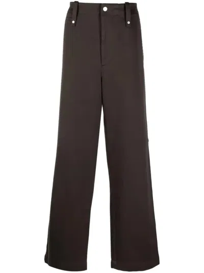 Burberry Brown Lambskin Pants